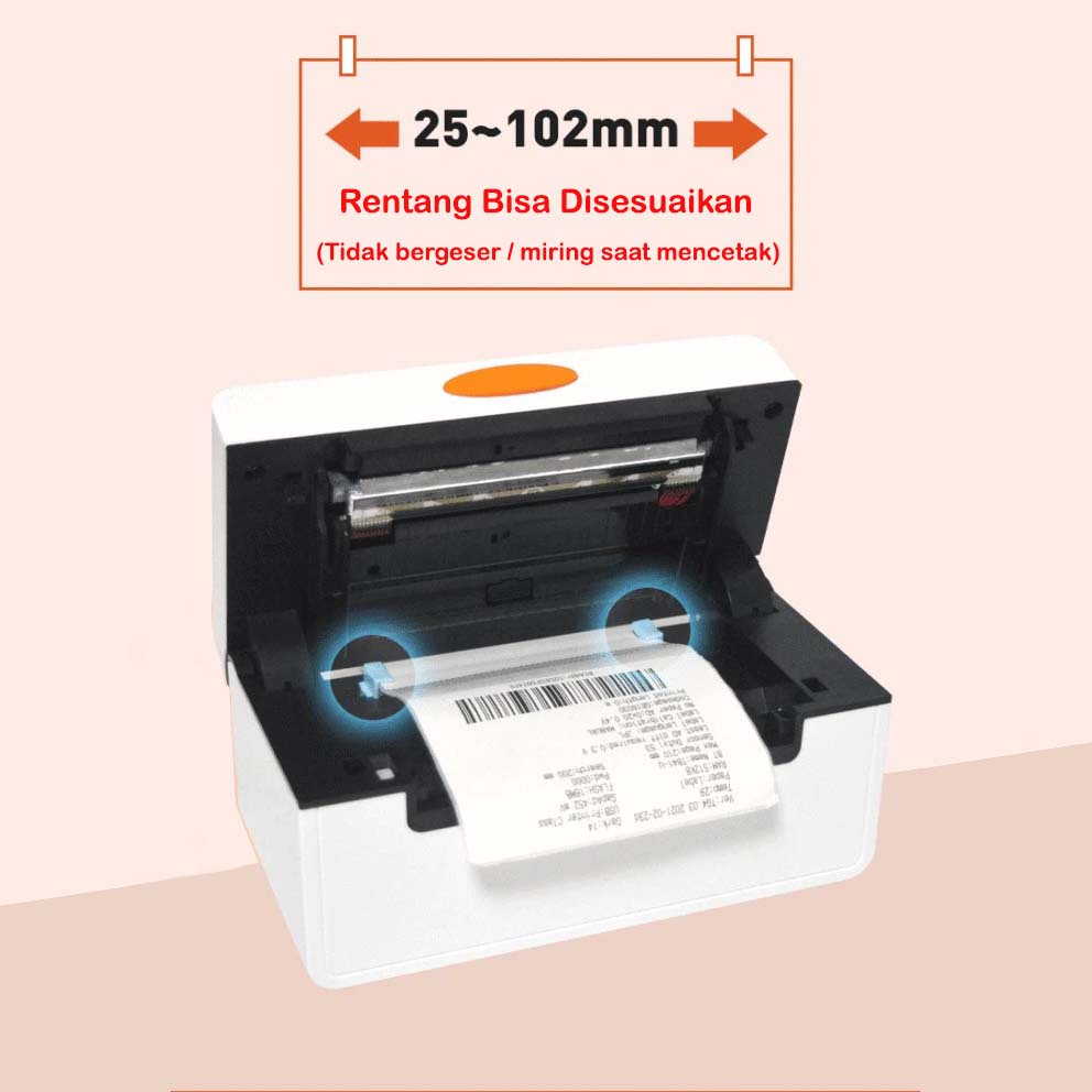 [HH] PRINTER THERMAL LABEL STICKER RESI STIKER USB + BLUETOOTH ZEYA ZY-CC420