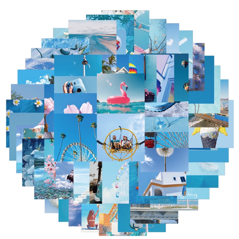 56pcs / Pak Stiker Graffiti Bunga Retro Anti Air Untuk Dekorasi Laptop / Koper / Skuter / Cangkir Air