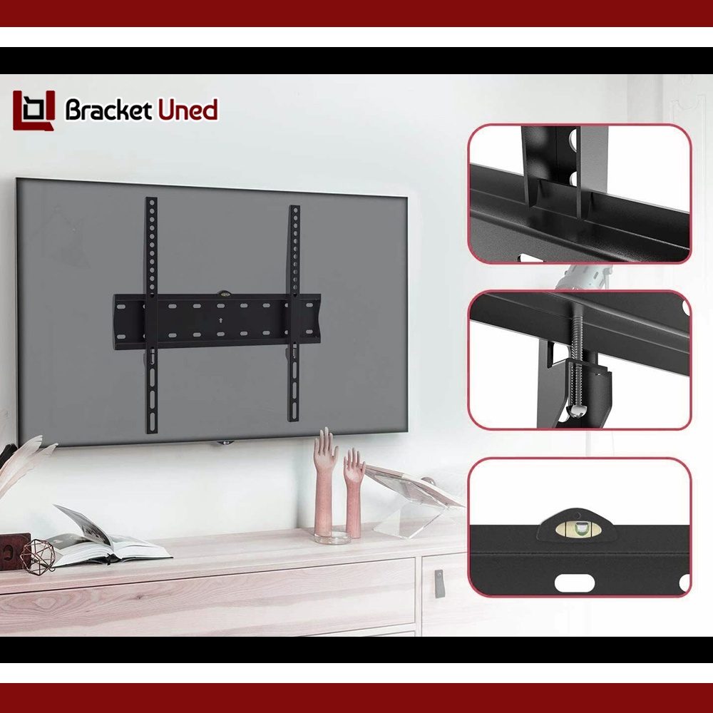 Bracket Braket Breket TV LED LCD 32 40 42 43 47 50 55 Inch Import Wall Mount Adjustable Besi Tebal