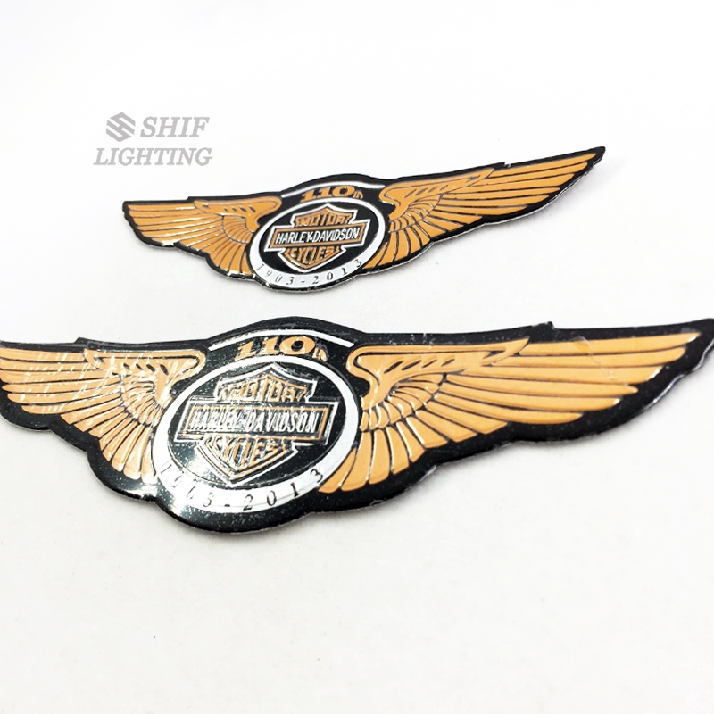 1x Sepeda Motor Harley Davidson Alumunium 110motor Motor Emblem Hias Badge Sticker Decal