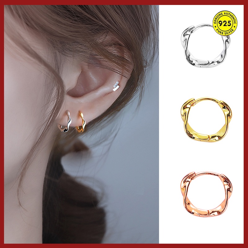 S925 Silver Ear Ring Fashion 18K Gold Earrings Women's Rose Gold