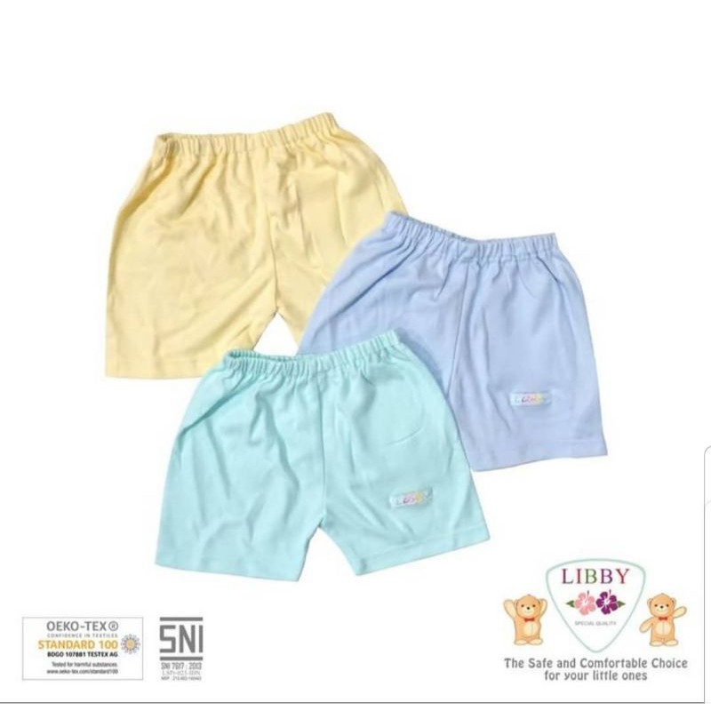 Libby celana pendek warna S M L 3pcs