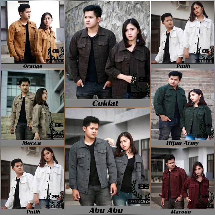 HARGA 2 PCS Jaket Jeans Couple / Jaket Couple Jeans Denim Pria &amp; Wanita