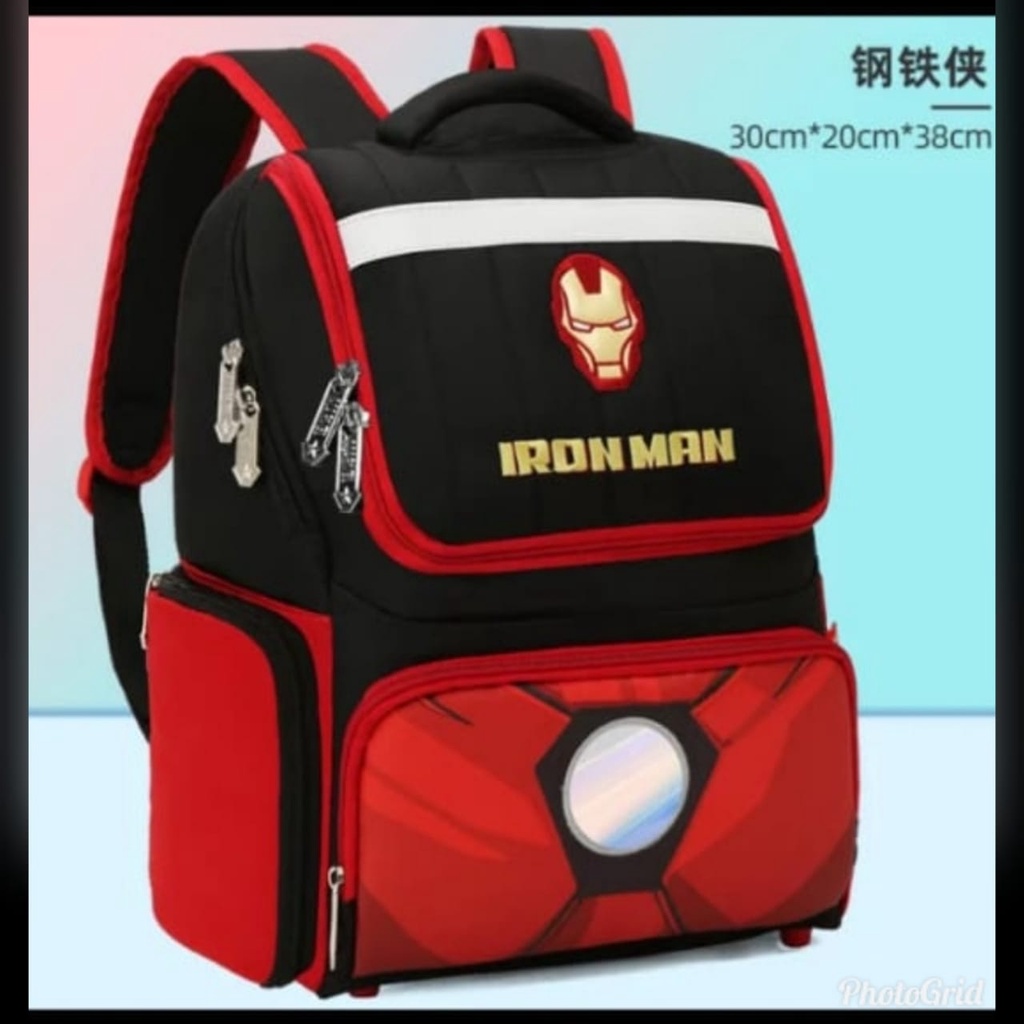 Abel shop_tas ransel anak laki-laki tas marvel spiderman captain america iron man tas gamer kekinian tar karakter bisa bayar ditempat (COD)