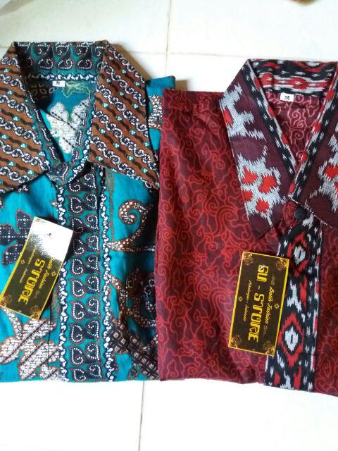 Bswart Batik Hrb026 Kenongo Hem Pendek Padi Pekalongan M L Xl Batik Pria Murah Modern Grosir Batik