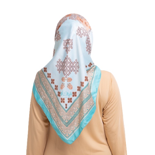 Dauky Hijab Segi Empat Kerudung Salya Series Polysilk 1-Loretta Hijau Mint