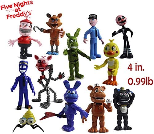 12pcs / Set Mainan Action Figure Karakter Anime Five Nights At Freddy 's FNAF Chica Bonnie Foxy Freddy Fazbear