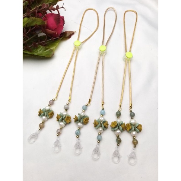 Konektor masker mutiara tawar asli lombok 2in1