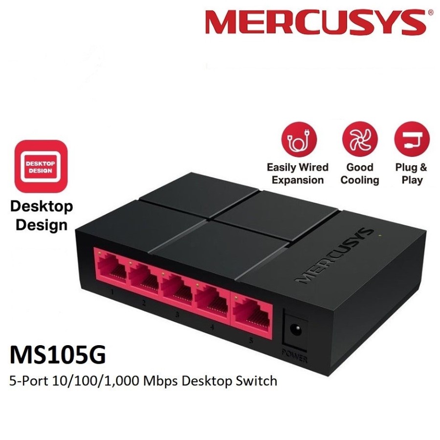 Mercusys 5-Port Gigabit Desktop Switch MS105G