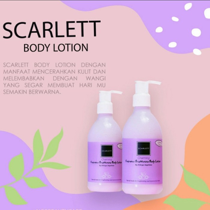 TERBARU SCARLETT WHITENING BODY LOTION CHARMING - SCARLET LOTION UNGU CHARMING 
