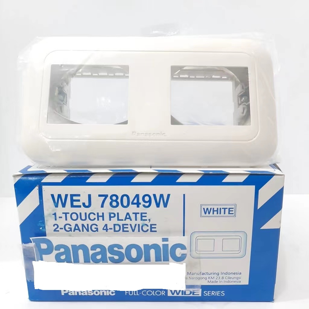 Bingkai Frame Plat Saklar 2 Gang 4 Device Putih Panasonic WEJ 78049 WEJ78049