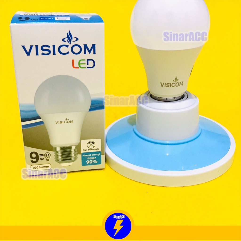 Lampu visicom 9 watt led bulb BULAT 9w bohlam led BERGARANSI 1 TAHUN SNI 9watt 9 w GARANSI grosir