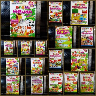 Buku Belajar Anak Paud TK Mewarnai Menulis Membaca seri ANEKA (S)