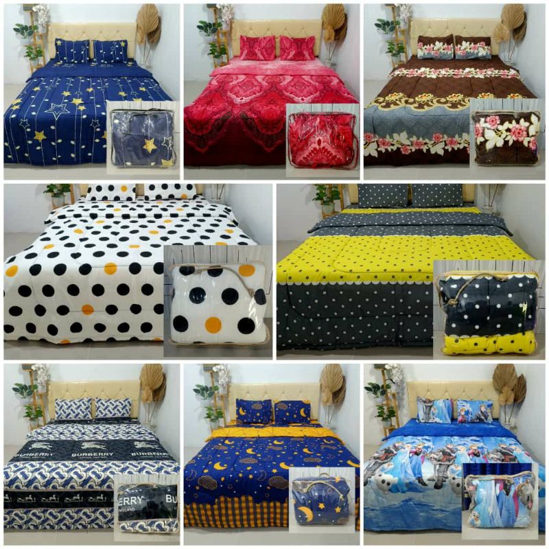 BEDCOVER SET FULL DACRON BEST SELLER