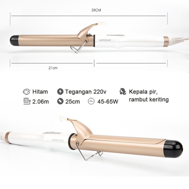 2 in 1 32mm Curly Rambut Catokan rambut keramik Alat Rambut Salon Curling iron