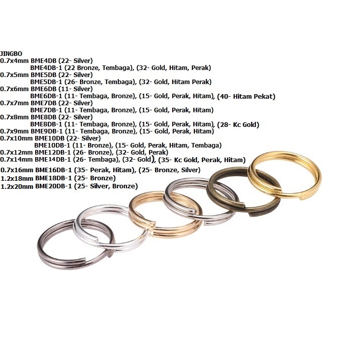 Ring Pengait Double UK 12-20mm Harga/500gr