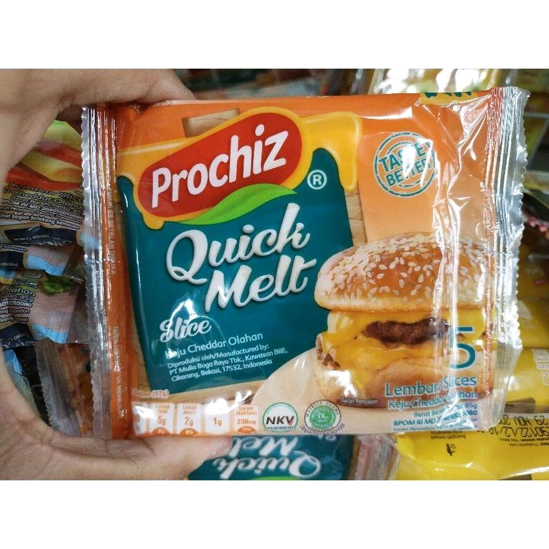 

Prochiz Quick Melt 5 Slices / Keju Cheddar Slice Cepat Leleh