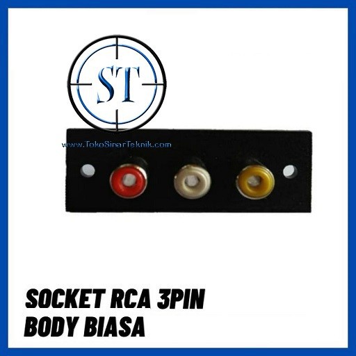 Socket RCA 3 Pin Soket Input Rca 3 Lubang Female Warna Sambungan Jack RCA PCB Audio Video Sambungan Kabel BA-73