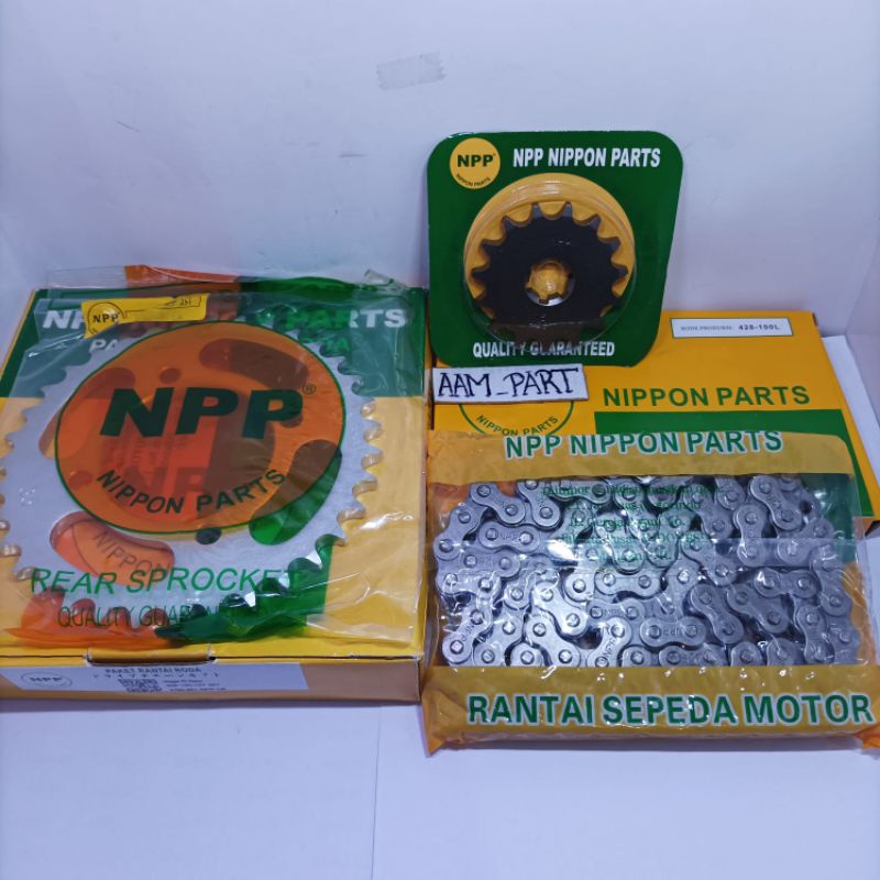GEAR SET GIR SET RANTAI YAMAHA VEGA R NEW 428-100-15T 35T KOMPLIT NPP