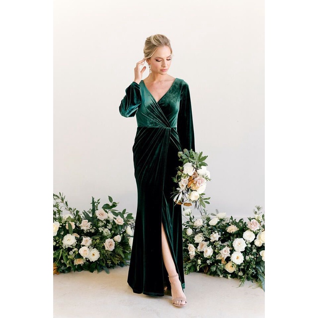 Chiobushop - (Yira) Longdress Bludru Party Dress Bridesmaid Kondangan Dress Pesta