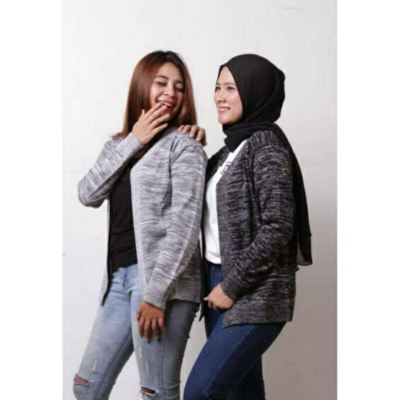 TWIST CARDI/ CARDIGAN TUMBLR ABU GREY outher wanita