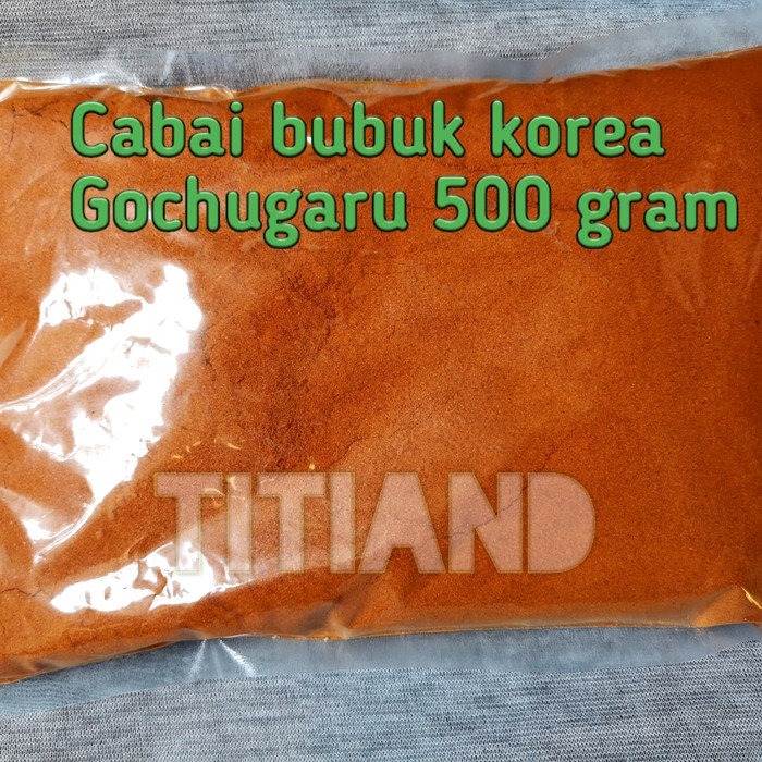 

Ready- Cabe Bubuk Halus 500 Gram Gochugaru Korean Hot Cilli Pepper