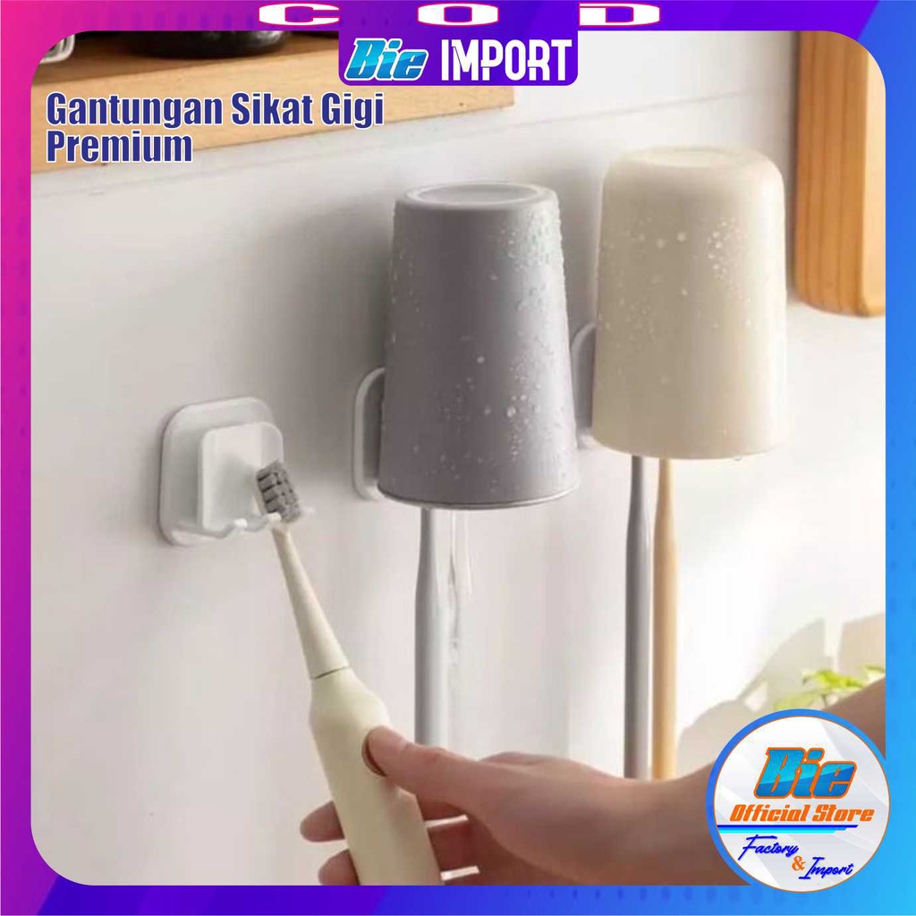 Gantungan Sikat Gigi 2 Kait Multifungsi Premium Impor Best Seller