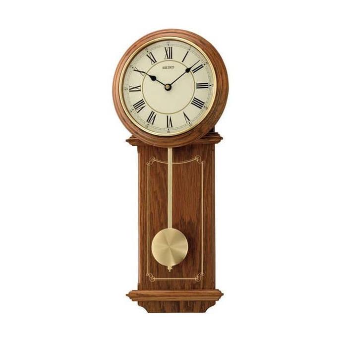 Jam Dinding SEIKO ORIGINAL QXC213B Wooden Clock Pendulum awet QXC213 tersedia stok