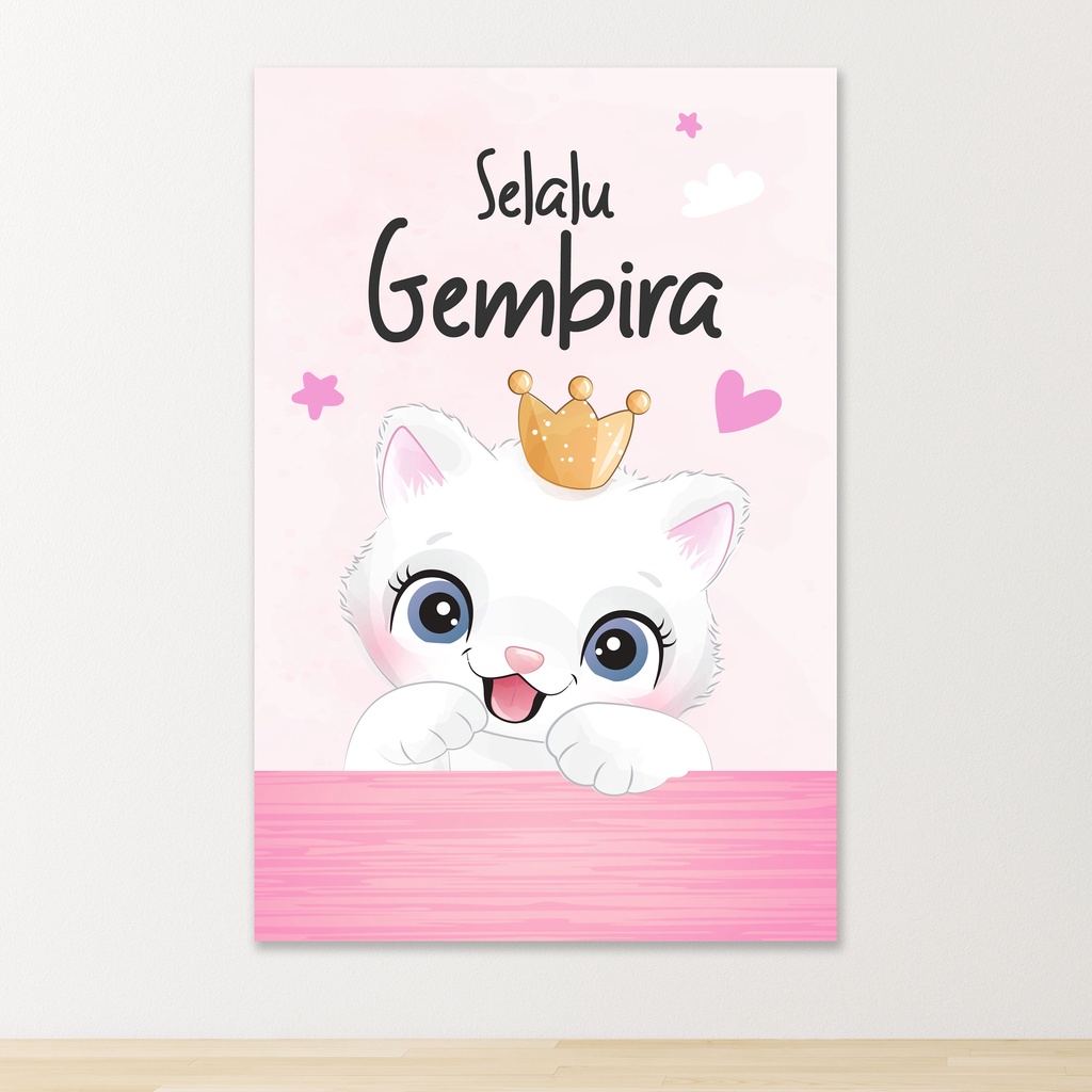 B88 HIASAN DINDING KAMAR ANAK PAJANGAN UNIK MURAH LUCU MOTIF KARAKTER KARTUN KUCING-1