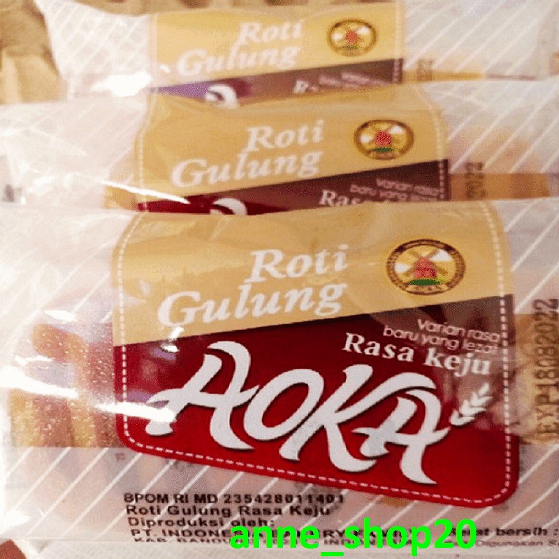 Aoka Roti Gulung Rasa Keju &amp; Coklat 60 gr