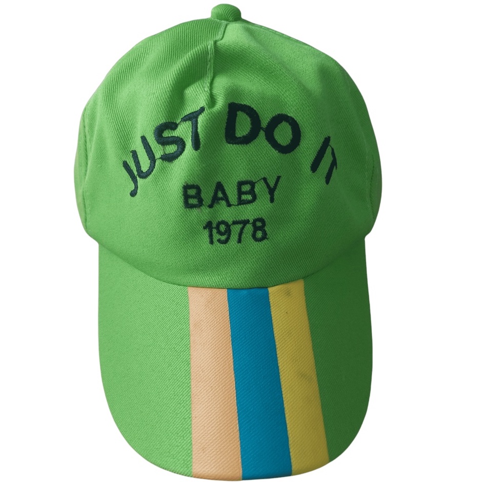 TOPI BASEBALL ANAK LUCKY GIRAFFE / JUST DO IT / SUPER DINO / SUNNY DAY USIA 2-10 TAHUN LAKI PEREMPUAN-TOPI JUST DOIT HIJAU