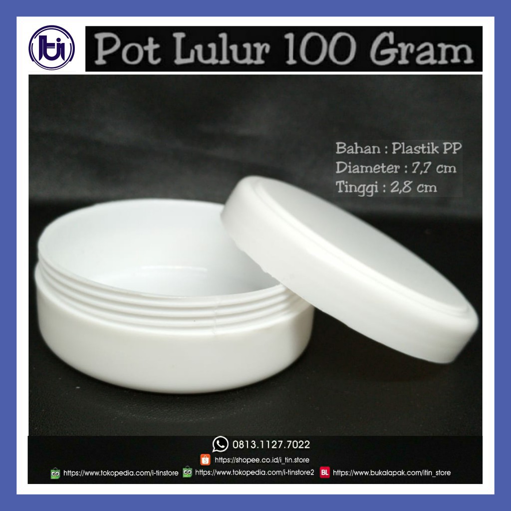POT LULUR 100 GRAM / WADAH LULUR 50GR / POT CREAM 50 GR