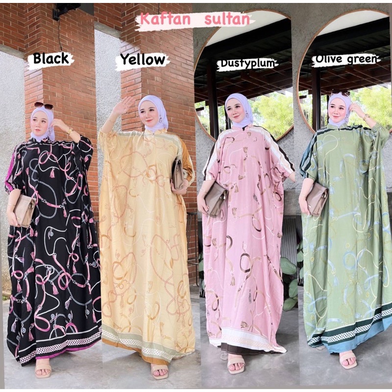 Kaftan Sultan Rayon Rantai Diamond JUMBO Gamis Kaftan Kondangan Seragam