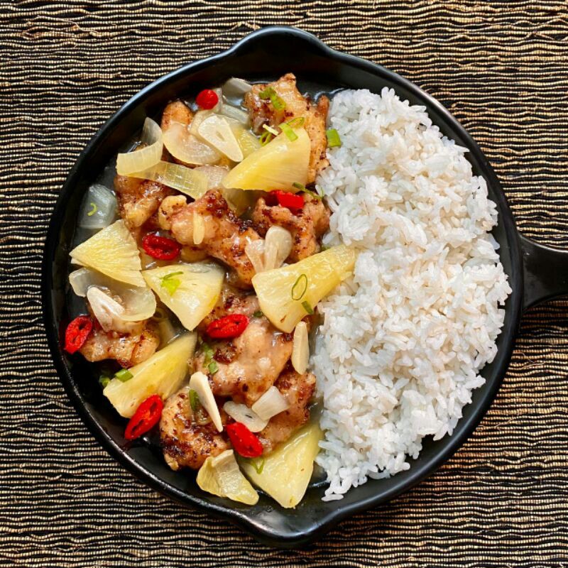 

nasi ayam asam manis