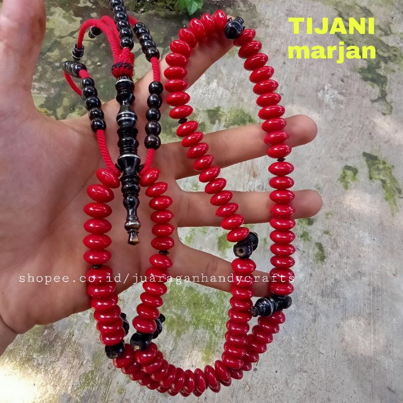 Tasbih Tijani marjan Asli batu