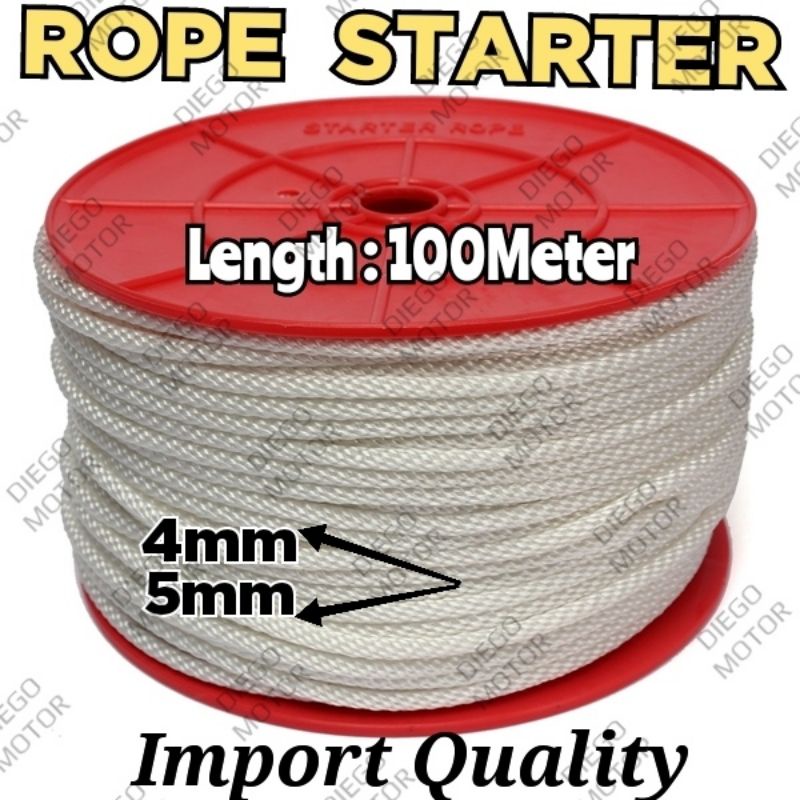 1roll Tali starter nylon import tarikan engkol mesin Robin Honda Genset Mitsubishi pompa air alkon  