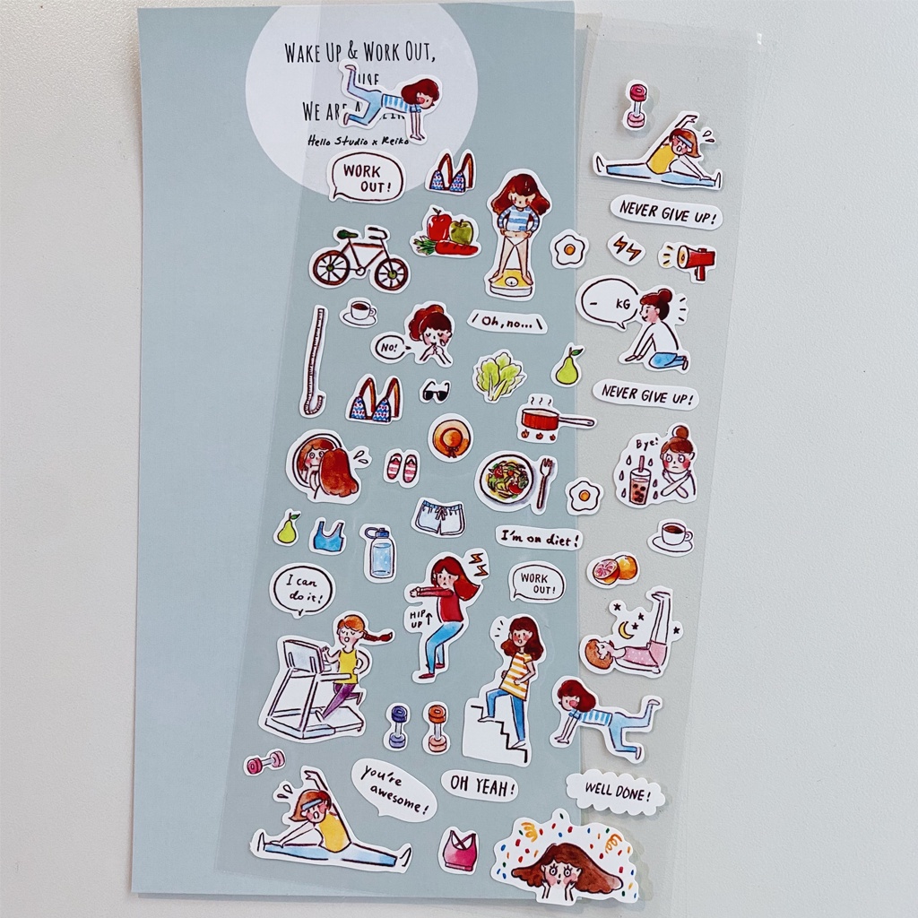 

Hello Studio X Reiko Wake Up & Work Out Sticker