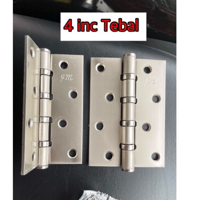 Boom sale promo ENGSEL 4 INC STAINLESS SANGAT TEBAL/ Engsel ukuran stanlis tebal asli engsel 4 inc engsel stanlis 4 inc tebal 3 mm full stanlis pintu engsel jendela engsel tebal engsel pintu UK 4 inc bhn stanlis ENGSEL 4 INC TEBAL STAINLESS 304