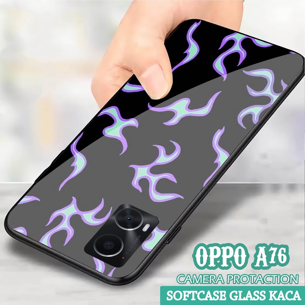 Softcase Glass Kaca OPPO A76 - Casing HP OPPO A76 [ S68 ].
