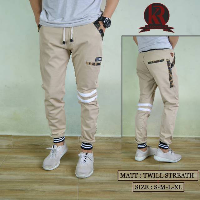 CELANA JOGGER CARGO STRIP ABU MUDA JOGER CARGO PARKOUR SWEATPANTS BIKERS BLACKHAWK GUNUNG SIRWAL