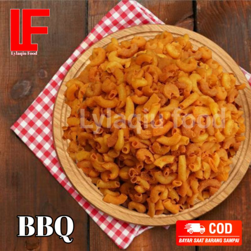

LYLAQIU Makaroni Banter Camilan Gurih Rasa BBQ 150 gram