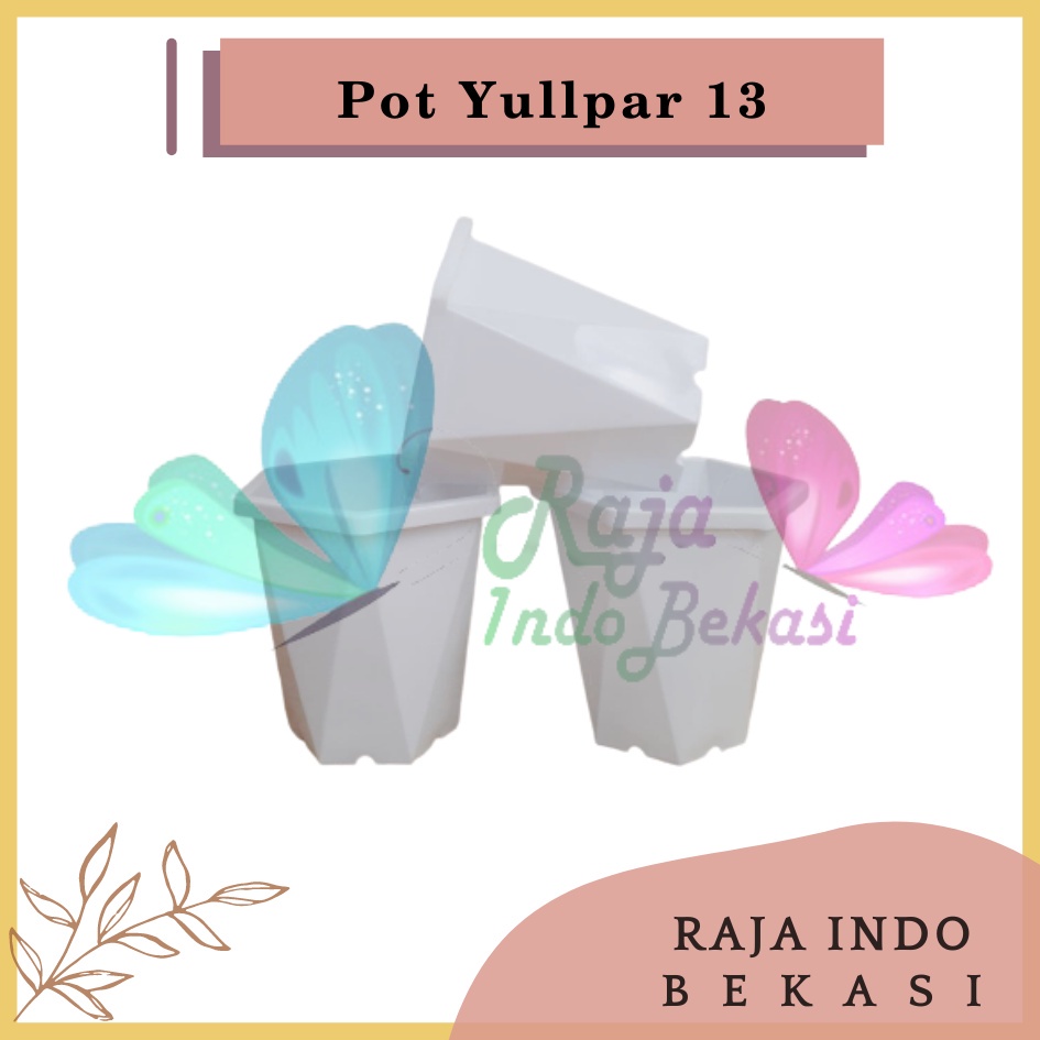 Pot Yullpar 13 Diamond Hexagon Putih Mirip Pot Yogap Ypt 10 13 15 17 18 19 25 30 Putih Merah Bata Be