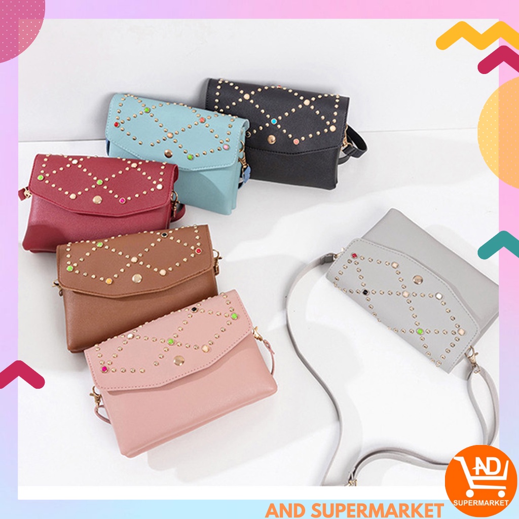 AND COD T85 Tas Selempang Wanita Tas Mini Pernak Pernik Fashion Style Tas Import Sling Bag Kulit PU