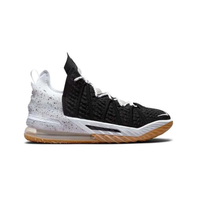 NIKE LEBRON 18 BLACK WHITE GUM - CQ9283007 PROMO SPECIAL Kode 141