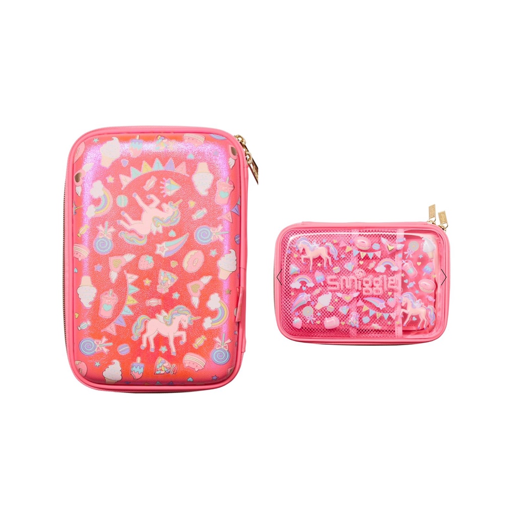 

SMIGGLE PENCIL CASE HARDCASE FIESTA UNICORN PINK /TEMPAT PENSIL SMIGGLE