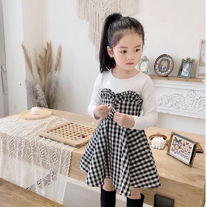 babyfit TUWEI dress lengan panjang anak perempuan baju formal anak import fd-928