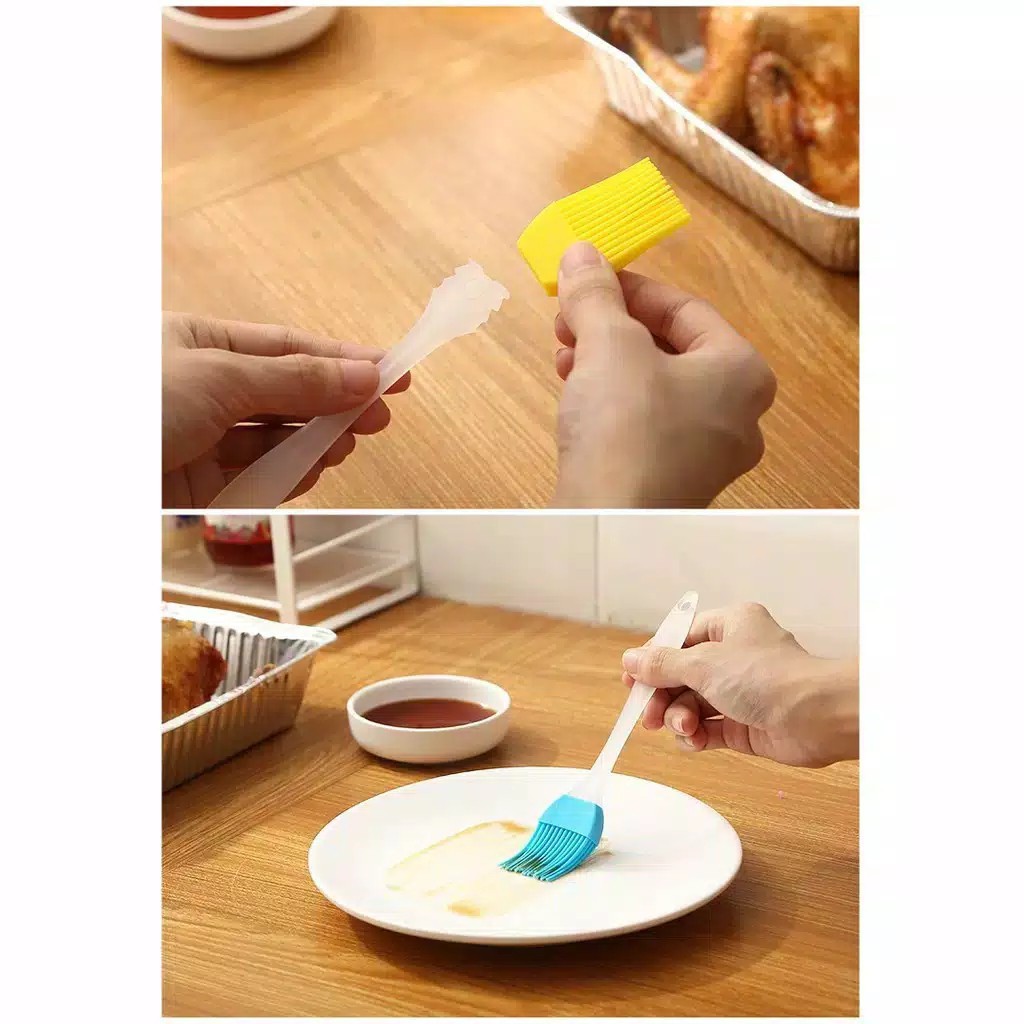 Vinztstore -  Kuas Silikon Masak Spatula Silikon Mentega Food Brush Silikon Oles BBQ Selai Roti Tahan Panas Anti Lengket Silicon Cake