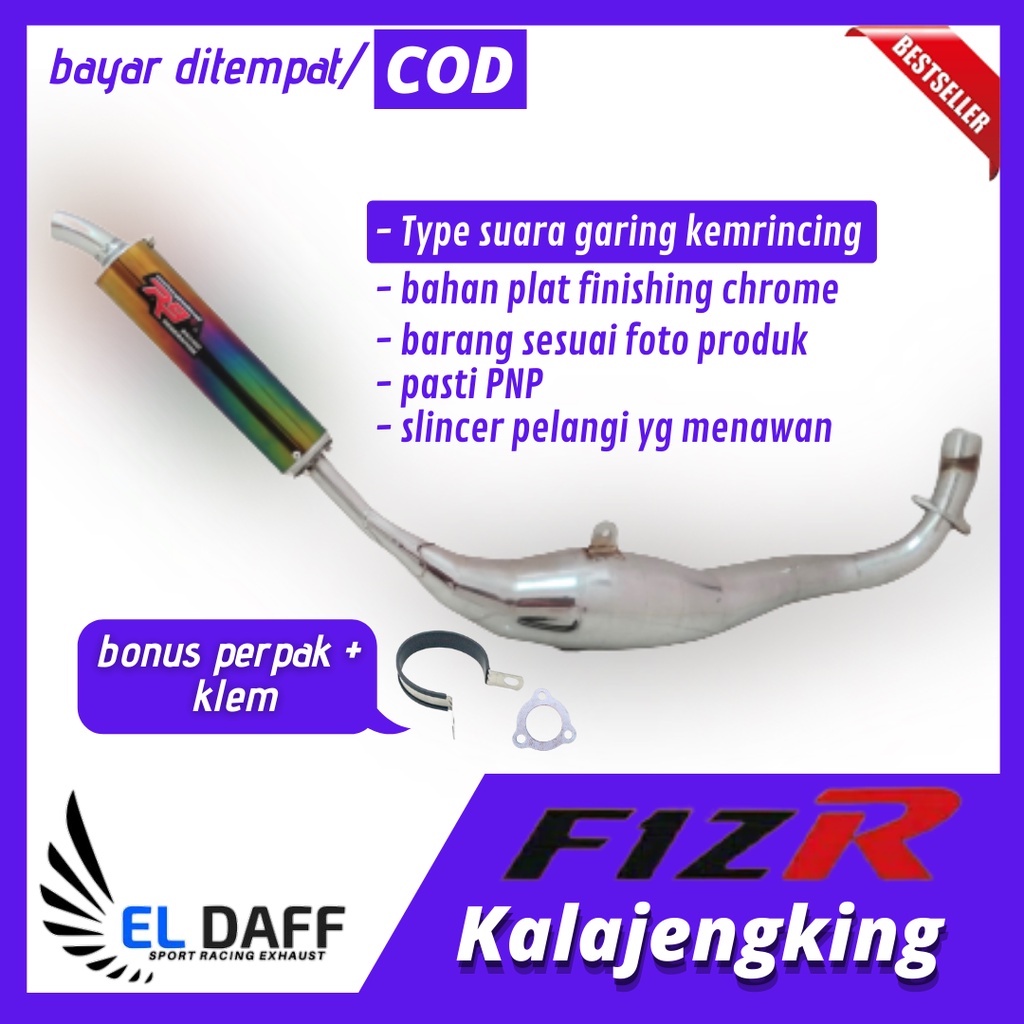 Knalpot F1zr Kolong Kalajengking Chrome Slincer Pelangi Scorpio R9