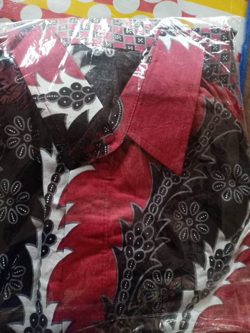Batik Pria Lengan Panjang 021 Risna Batik Hrb026 Kemeja Batik Murah Seno Sogan Bakung Padi Manggar
