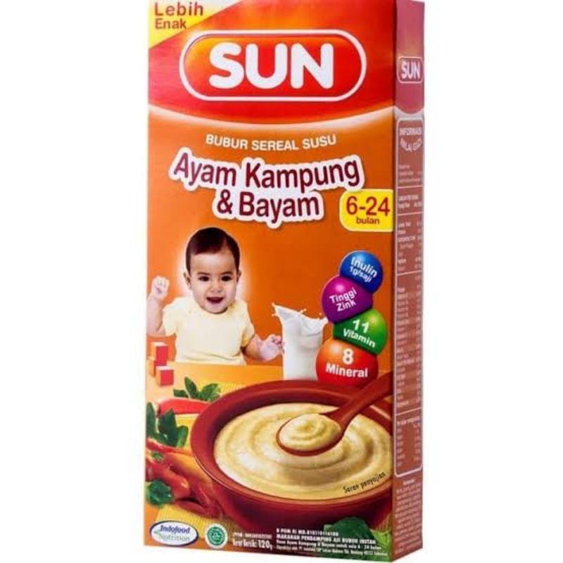 

Sun Bubur Sereal Susu Ayam Kampung & Bayam 120G